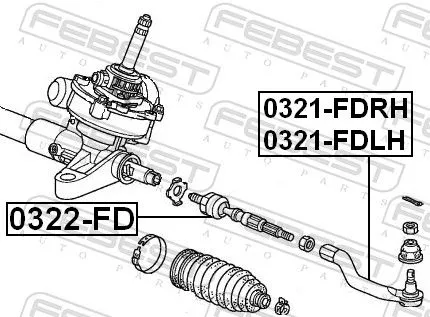 FEBEST Inner Tie Rod (0322-FD)