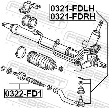 FEBEST Inner Tie Rod (0322-FD1)