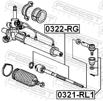 FEBEST Inner Tie Rod (0322-RG)