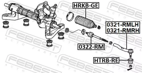 FEBEST Inner Tie Rod (0322-RM)