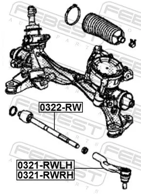 FEBEST Inner Tie Rod (0322-RW)