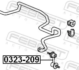 FEBEST Link/Coupling Rod, stabiliser bar (0323-209)