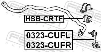FEBEST Link/Coupling Rod, stabiliser bar (0323-CUFR)