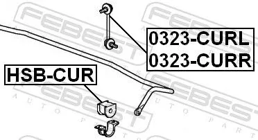FEBEST Link/Coupling Rod, stabiliser bar (0323-CURL)