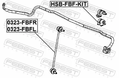 FEBEST Link/Coupling Rod, stabiliser bar (0323-FBFR)