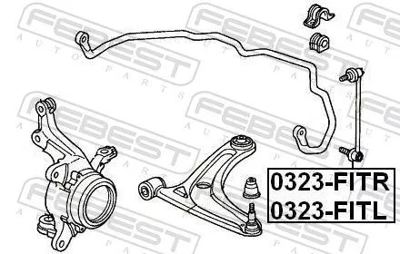 FEBEST Link/Coupling Rod, stabiliser bar (0323-FITL)