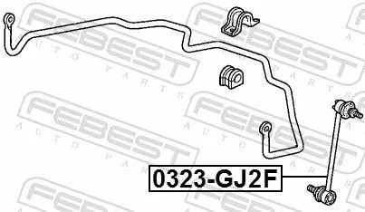 FEBEST Link/Coupling Rod, stabiliser bar (0323-GJ2F)