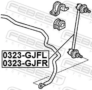 FEBEST Link/Coupling Rod, stabiliser bar (0323-GJFL)