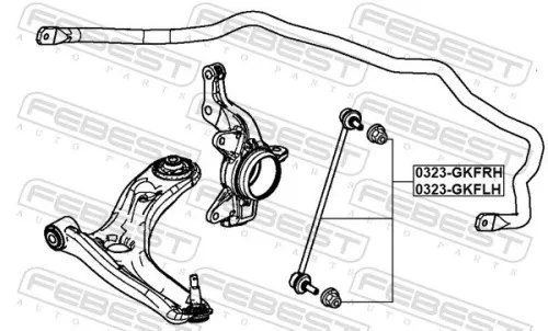 FEBEST Link/Coupling Rod, stabiliser bar (0323-GKFRH)