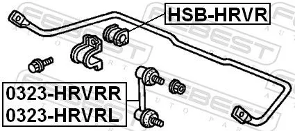 FEBEST Link/Coupling Rod, stabiliser bar (0323-HRVRR)