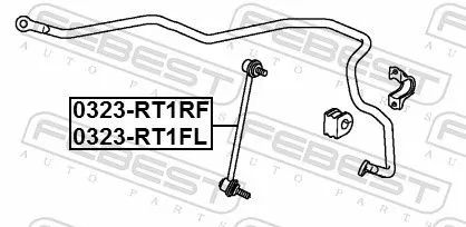 FEBEST Link/Coupling Rod, stabiliser bar (0323-RT1FR)