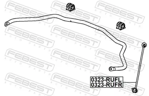 FEBEST Link/Coupling Rod, stabiliser bar (0323-RUFL)