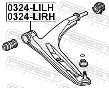 FEBEST Control/Trailing Arm, wheel suspension (0324-LIRH)