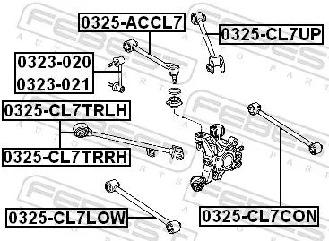 FEBEST Control/Trailing Arm, wheel suspension (0325-ACCL7)