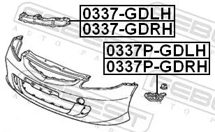 FEBEST Mounting Bracket, bumper (0337-GDLH)