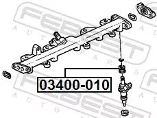 FEBEST Seal Ring, injector (03400-010)