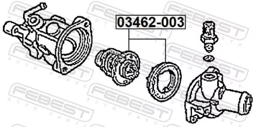 FEBEST Thermostat, coolant (03462-003)
