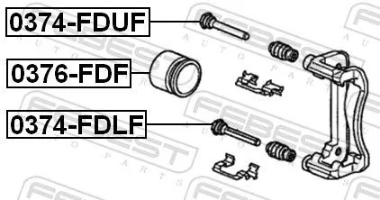 FEBEST Guide Bolt, brake caliper (0374-FDUF)