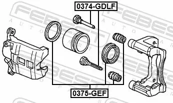 FEBEST Repair Kit, brake caliper (0375-GEF)
