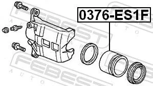 FEBEST Piston, brake caliper (0376-ES1F)