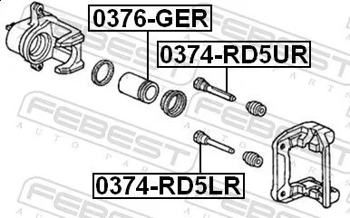 FEBEST Piston, brake caliper (0376-GER)