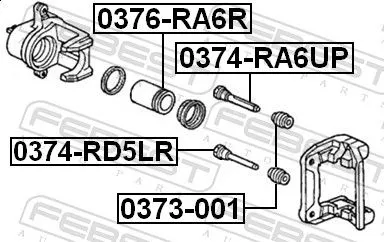 FEBEST Piston, brake caliper (0376-RA6R)