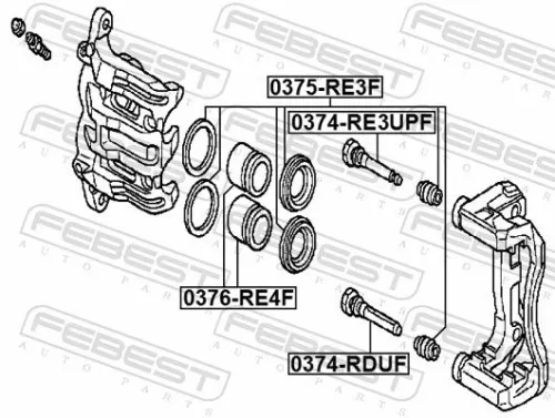 FEBEST Piston, brake caliper (0376-RE4F)