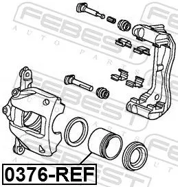 FEBEST Piston, brake caliper (0376-REF)