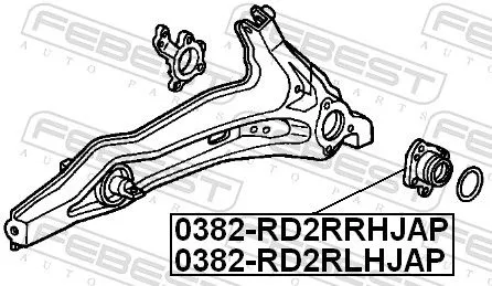 FEBEST Wheel Hub (0382-RD2RRHJAP)