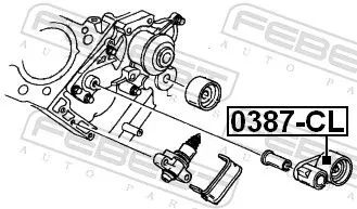 FEBEST Tensioner Pulley, timing belt (0387-CL)