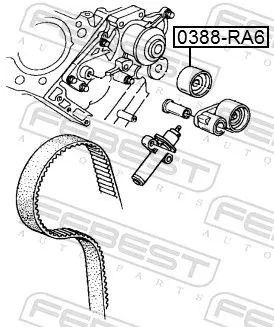 FEBEST Deflection Pulley/Guide Pulley, timing belt (0388-RA6)