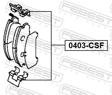 FEBEST Accessory Kit, disc brake pad (0403-CSF)
