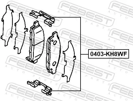 FEBEST Accessory Kit, disc brake pad (0403-KH9WF)