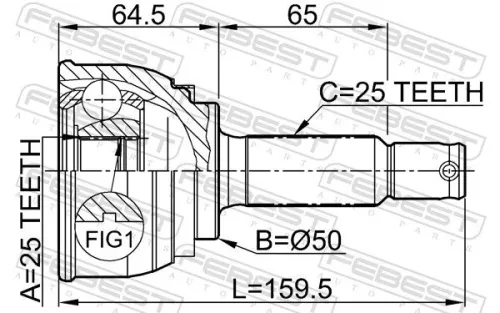 FEBEST Joint Kit, drive shaft (0410-006)