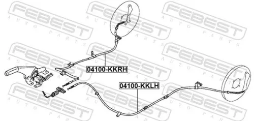 FEBEST Cable Pull, parking brake (04100-KKLH)
