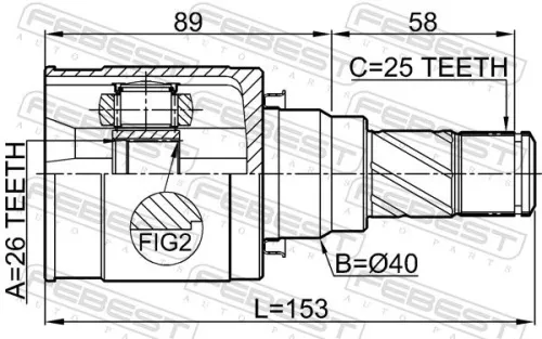 FEBEST Joint Kit, drive shaft (0411-A13)