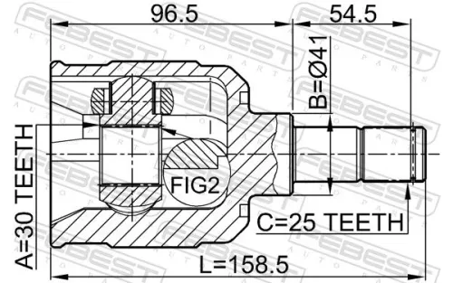 FEBEST Joint Kit, drive shaft (0411-CK)