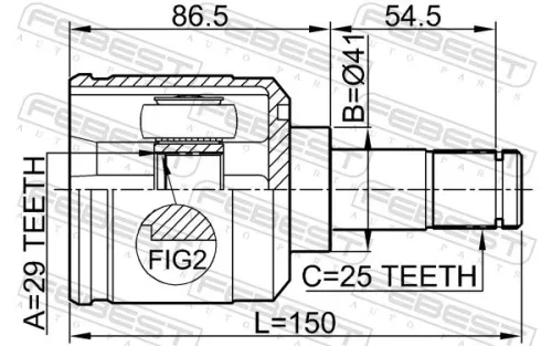 FEBEST Joint Kit, drive shaft (0411-CS13RH)