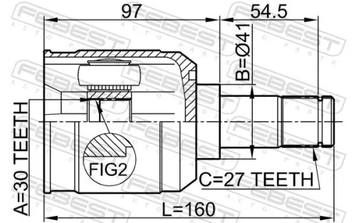 FEBEST Joint Kit, drive shaft (0411-CS9MTLH)