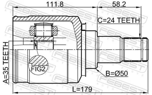 FEBEST Joint Kit, drive shaft (0411-CY4ALH)