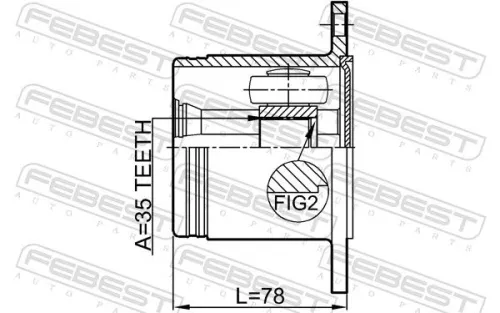 FEBEST Joint Kit, drive shaft (0411-V97RH)