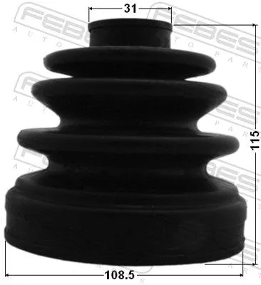 FEBEST Bellow, drive shaft (0415-V75RR)
