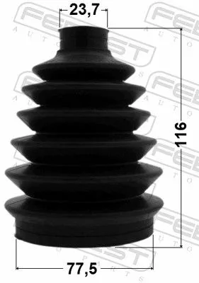 FEBEST Bellow, drive shaft (0417P-CU2)
