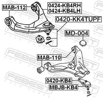 FEBEST Ball Joint (0420-KK4TUPF)