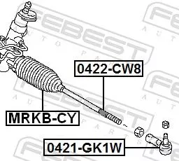 FEBEST Tie Rod End (0421-GK1W)
