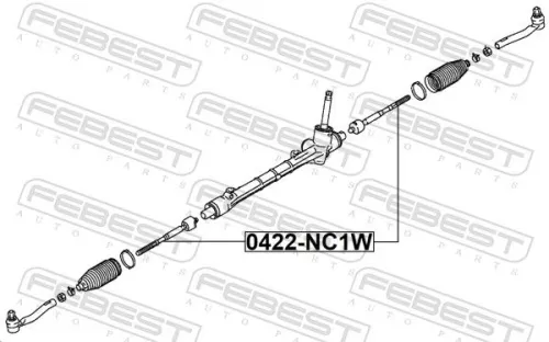 FEBEST Inner Tie Rod (0422-NC1W)