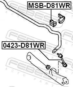 FEBEST Link/Coupling Rod, stabiliser bar (0423-D81WR)