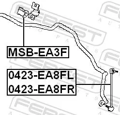 FEBEST Link/Coupling Rod, stabiliser bar (0423-EA8FR)