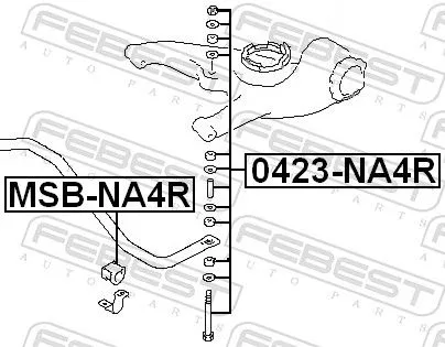FEBEST Link/Coupling Rod, stabiliser bar (0423-NA4R)