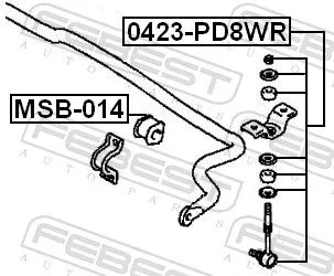 FEBEST Link/Coupling Rod, stabiliser bar (0423-PD8WR)